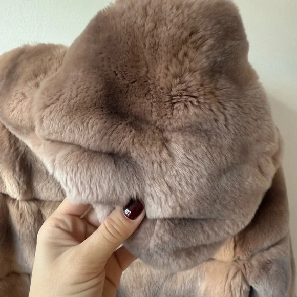 Yves Salomon Rabbit Fur Coat - Picture 11 of 15